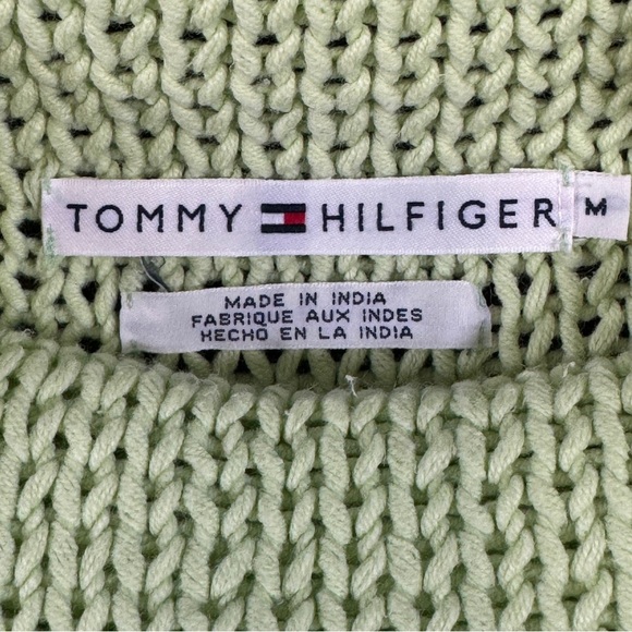 Tommy Hilfiger Mint Green Knit Cowl Neck Vest | Size M - Picture 3 of 6